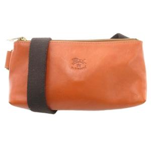 ショルダーバッグ クロスボディ ミニ ロゴ レザー 茶 ブラウン 5492300111 /AE