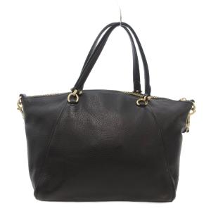 COACH 美品 ハンドバッグ ショルダー 2WAY ロゴ 黒 ブラック 79997 /AE