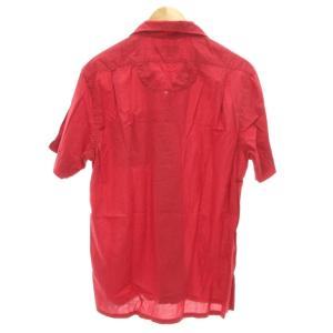 POLO RALPH LAUREN CLASSIC FIT 半袖シャツ S 赤 レッド 胸ポケット ロゴ刺繍 /UO