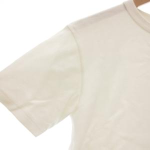 LACOSTE 鹿の子地ポケット半袖Tシャツ M クルーネック ロゴ ワッペン 白 ホワイト TH4921 /AE