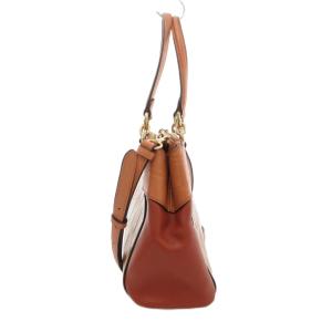 COACH ハンドバッグ ショルダー 2WAY クロコ型押し ロゴ 茶 ブラウン F28079 /AE AA
