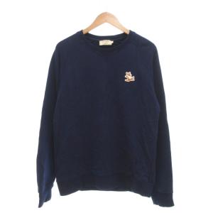 チラックスフォックス パッチ クラシック スウェットシャツ トレーナー L 紺 ネイビー 長袖 裏毛 /UO