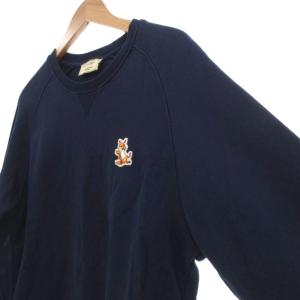 Maison Kitsuné チラックスフォックス パッチ クラシック スウェットシャツ トレーナー L 紺 ネイビー 長袖 裏毛 /UO