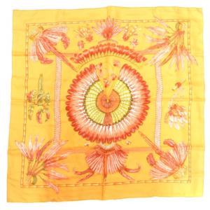 BRAZIL カレ90 スカーフ シルク オレンジ