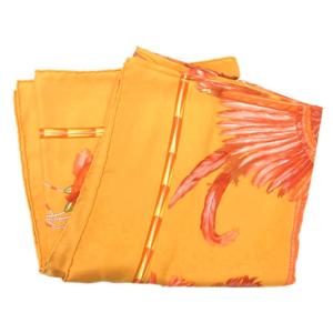 HERMES BRAZIL カレ90 スカーフ シルク オレンジ