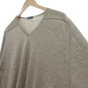 Cruciani ニット セーター 長袖 Vネック カシミヤ シルク混 50 ブラウン系 /UO