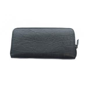SAINT LAURENT PARIS 長財布 INN617415 クロコ 型押し ブラック