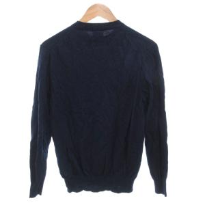 PAUL SMITH ニット セーター L 長袖 シマウマロゴ ウール 紺 ネイビー /AE