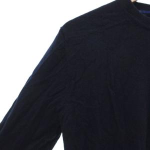 PAUL SMITH ニット セーター L 長袖 シマウマロゴ ウール 紺 ネイビー /AE