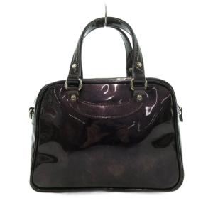 JACQUES LE CORRE MINIMINI 2WAY リスボン ハンドバッグ エナメルレザー ラメ パープル系