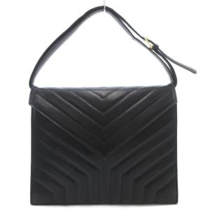 ハンドバッグ Vステッチ ブラック