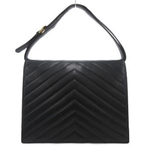 YVES SAINT LAURENT ハンドバッグ Vステッチ ブラック