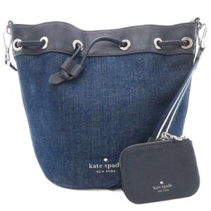 ショルダーバッグ デニム 巾着 ミニポーチ付 ダークインディゴ /AE