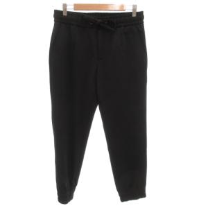 タグ付き ウールジョガーパンツ トラウザーズ イージー ストレッチ スウェット 44 黒 ブラック /GV
