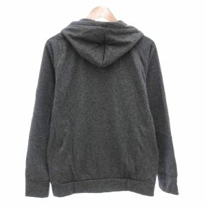 Reebok タグ付き パーカー フーディ L 長袖 ジップアップ ロゴ刺繍 裏起毛 グレー /AE