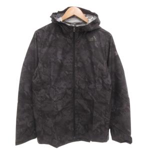 タグ付き トレーニング モビリティ スネークカモウーブンジャケット L ジップアップ フード 総柄 ダークグレー