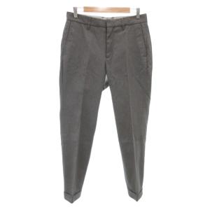 美品 テーパードパンツ スラックス  センタープレス ロールアップ グレー /AE