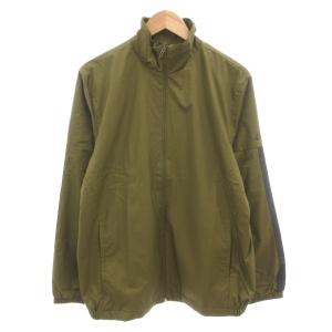 タグ付き ESSENTIALS ベーシックウインドブレーカージャケット L ジップアップ 裏起毛 カーキ