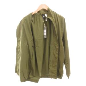 adidas タグ付き ESSENTIALS ベーシックウインドブレーカージャケット L ジップアップ 裏起毛 カーキ