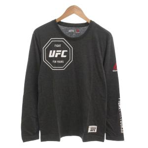 タグ付き UFC ロンT Tシャツ L 長袖 クルーネック プリント グレー /AE