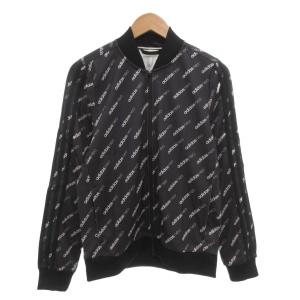 タグ付き HM MG ジャージ ジャケット ブルゾン L ジップアップ 総柄 ロゴ 黒 ブラック /AE