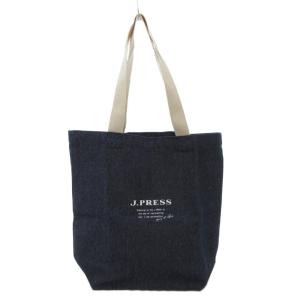 美品 トートバッグ デニム ロゴ ダークインディゴ /AE