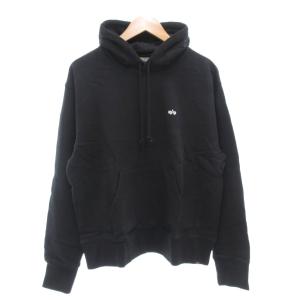 タグ付き パーカー フーディ L 長袖 ロゴ バッグプリント 黒 ブラック /AE