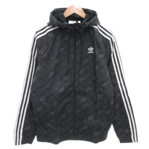 タグ付き MONO WINDBREAKER ウインドブレーカー ジャケット L 総柄 ロゴ ジップアップ