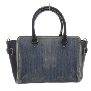 COACH スワッガー ハンドバッグ ショルダー 2WAY デニム インディゴブルー 紺 ダークネイビー F57895