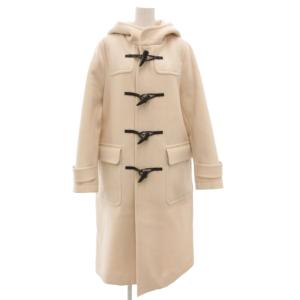 21AW ウールメルトン ダッフルコート 36 ロング フード 白 ホワイト 12-08-15-08301