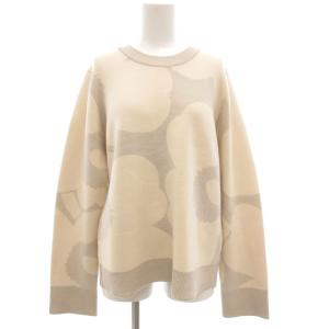 24SS タヒ ウニッコ TAHTI UNIKKO セーター ニット M 長袖 クルーネック 総柄 プルオーバー