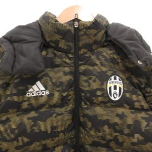 adidas ユベントスFC JUVENTUSFC タグ付き ダウンジャケット ジップアップ L フード付 カモフラ柄