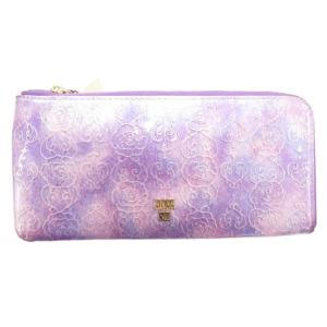 ローズハート 長財布 ウォレット ロゴ 総柄 紫 パープル /AE