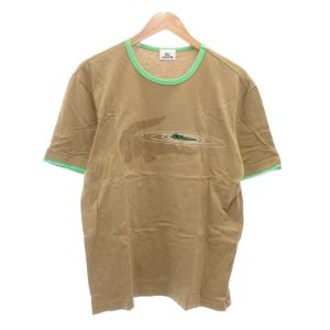 リンガーTシャツ 半袖 4 L クルーネック プリント ベージュ /AE