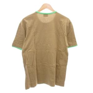 LACOSTE リンガーTシャツ 半袖 4 L クルーネック プリント ベージュ /AE