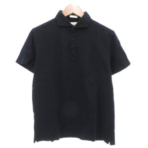 SHIPS ポロシャツ 半袖 L 無地 刺繍 紺 ダークネイビー /AE