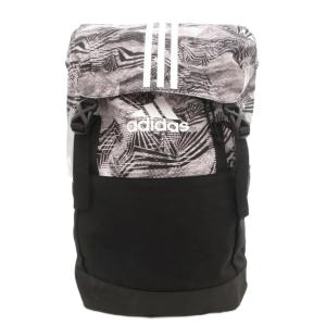 タグ付き 3-STRIPES BACKPACK リュックサック バックパック ロゴ 総柄 黒 ブラック
