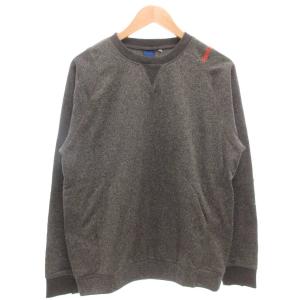 タグ付き トレーナー スウェット 長袖 L グレー プルオーバー クルーネック ロゴ刺繍 裏起毛 /GV