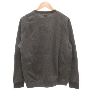 Reebok タグ付き トレーナー スウェット 長袖 L グレー プルオーバー クルーネック ロゴ刺繍 裏起毛 /GV