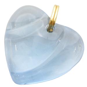 ペンダントトップ ハートモチーフ クリア 青 ブルー /GV