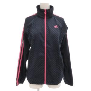 adidas セットアップ climaproof ジャージ ジャケット パンツ S イージー ドット柄 ロゴ 紺 ネイビー
