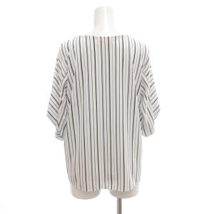 anySiS 美品 2点セット 23年 シャツ ブラウス 2 長袖 7分袖 ストライプ 総柄 白 ホワイト 水色 ライトブルー