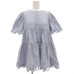 ×ハナエモリ HANAE MORI コラボ 25SS ハートエンブロイダリーチュニック カットソー F