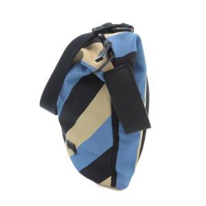 CAMPER 美品 Eady ショルダーバッグ ロゴ 総柄 ストライプ ボーダー 青 スカイブルー /AE
