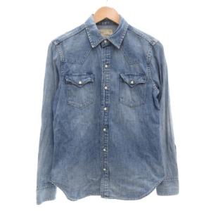 ウエスタンシャツ デニム M 長袖 インディゴブルー /AE