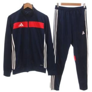 TIROES トラックスーツ セットアップ ジャージ ジャケット パンツ M ロゴ 紺 ネイビー /AE