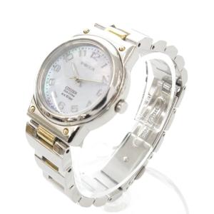 CITIZEN ウィッカ 腕時計 E030-S006015 アナログウォッチ ソーラー  エコドライブ シェル文字盤 シルバーカラー