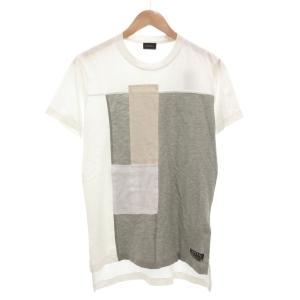 タグ付き Tシャツ S クルーネック 半袖 ロゴ 白 ホワイト グレー /AE