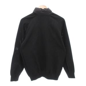 DURBAN 美品 ジャケット ブルゾン M ニット ジップアップ 黒 ブラック /AE