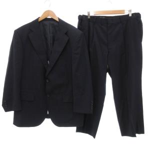 セットアップ スーツ ウォッシャブル ジャケット パンツ 100 E5 背抜き シングル 紺 ネイビー